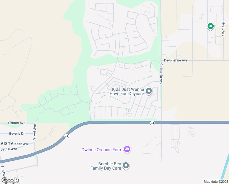 map of restaurants, bars, coffee shops, grocery stores, and more near 8160 Doral Lane in Hemet