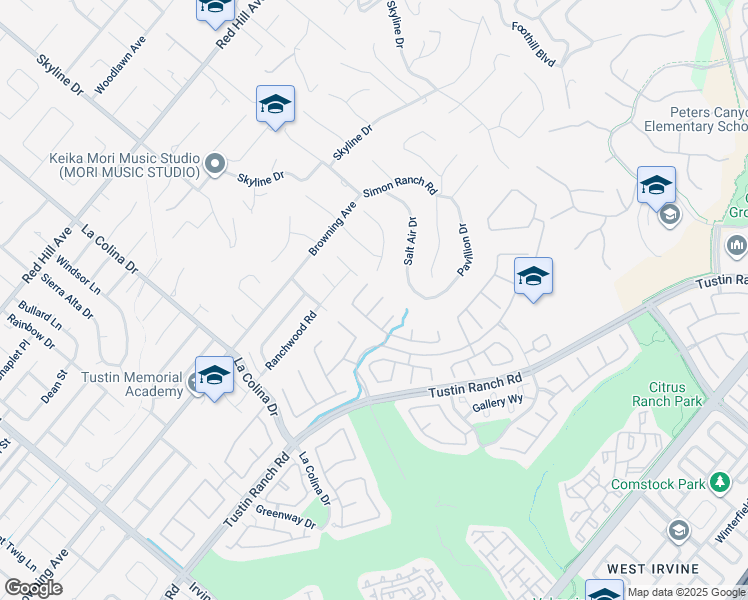 map of restaurants, bars, coffee shops, grocery stores, and more near 12185 Zielian Court in Tustin