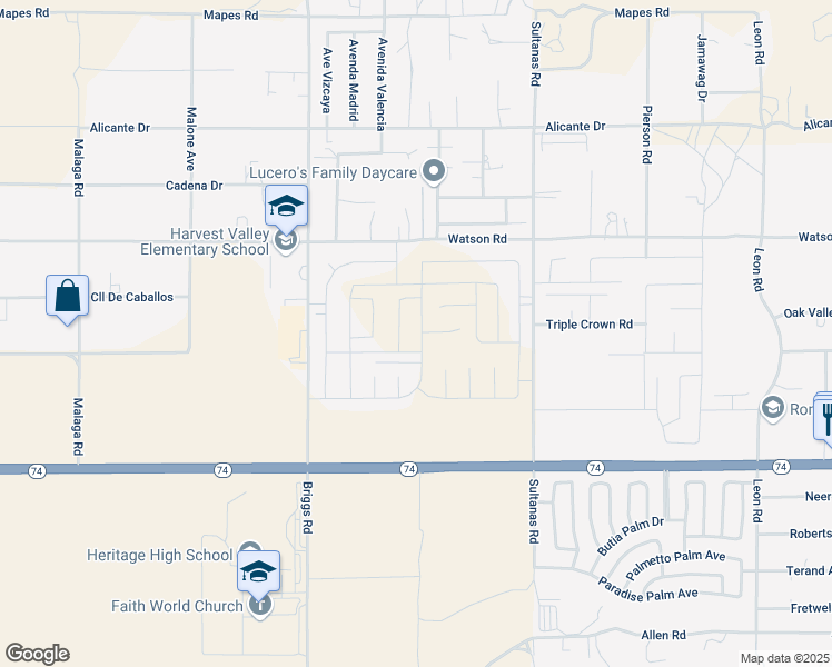 map of restaurants, bars, coffee shops, grocery stores, and more near 25492 Sedona Lane in Homeland