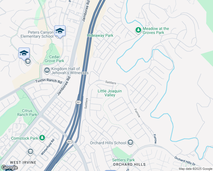 map of restaurants, bars, coffee shops, grocery stores, and more near Bridle Path in Irvine