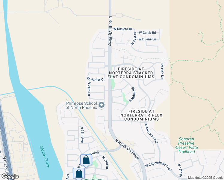 map of restaurants, bars, coffee shops, grocery stores, and more near 28909 North 23rd Drive in Phoenix