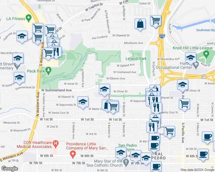 map of restaurants, bars, coffee shops, grocery stores, and more near 459 North Bandini Street in Los Angeles