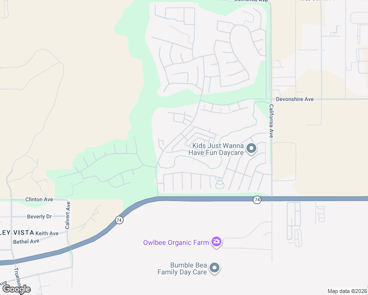 map of restaurants, bars, coffee shops, grocery stores, and more near 8233 Doral Lane in Hemet