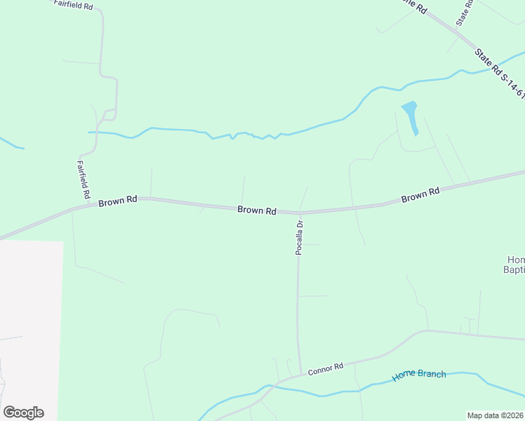 map of restaurants, bars, coffee shops, grocery stores, and more near Brown Road in Manning