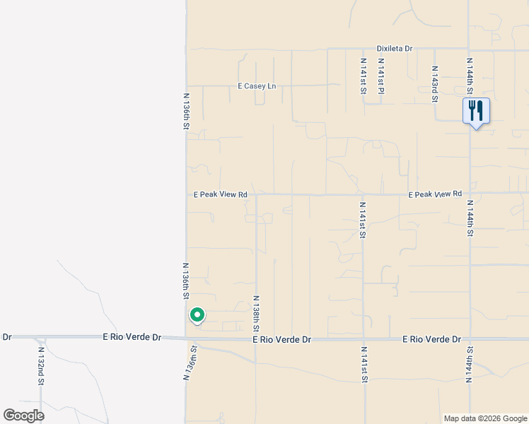 map of restaurants, bars, coffee shops, grocery stores, and more near 28823 North 138th Street in Scottsdale