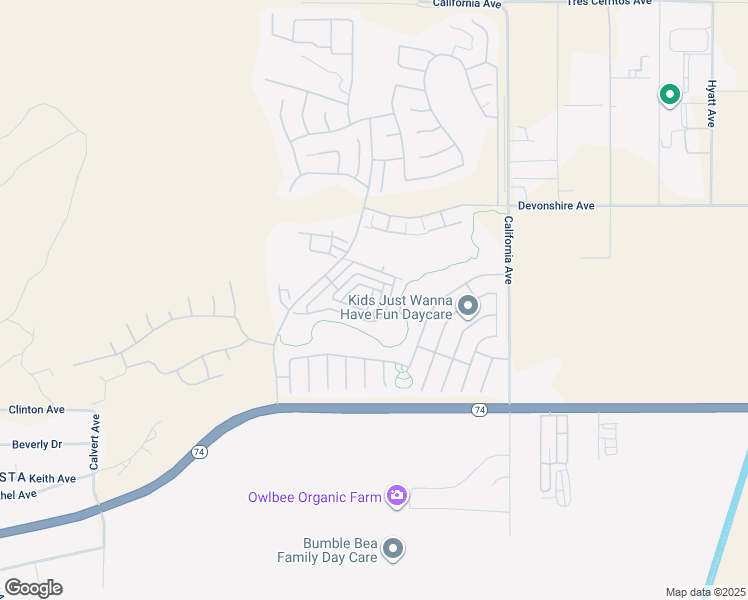 map of restaurants, bars, coffee shops, grocery stores, and more near 245 Glenview Lane in Hemet