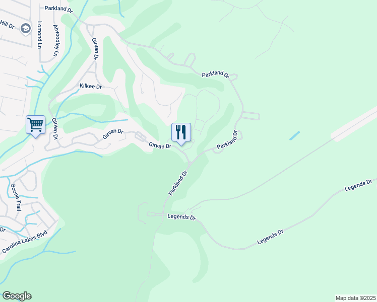 map of restaurants, bars, coffee shops, grocery stores, and more near 4595 Girvan Drive in Myrtle Beach
