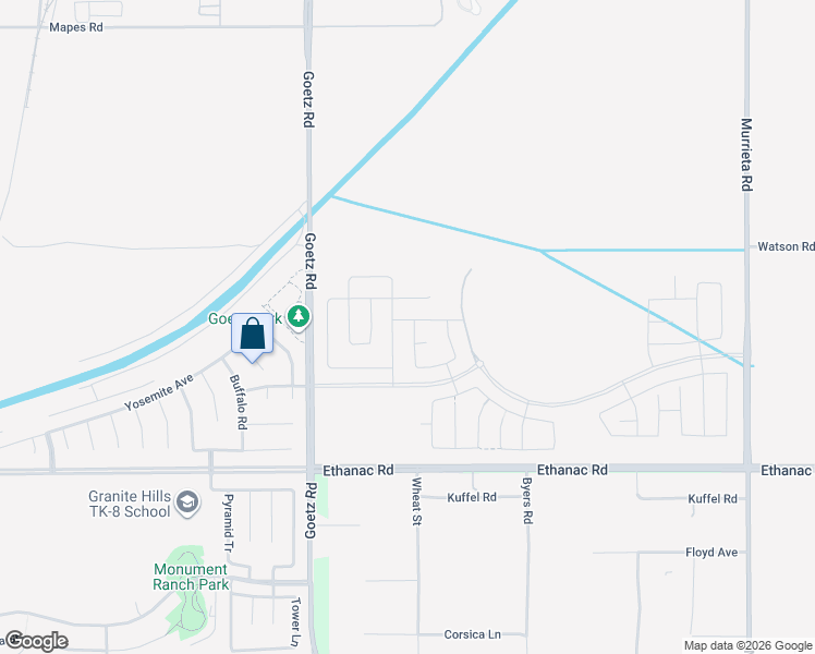 map of restaurants, bars, coffee shops, grocery stores, and more near 2392 Iris Petal Lane in Perris