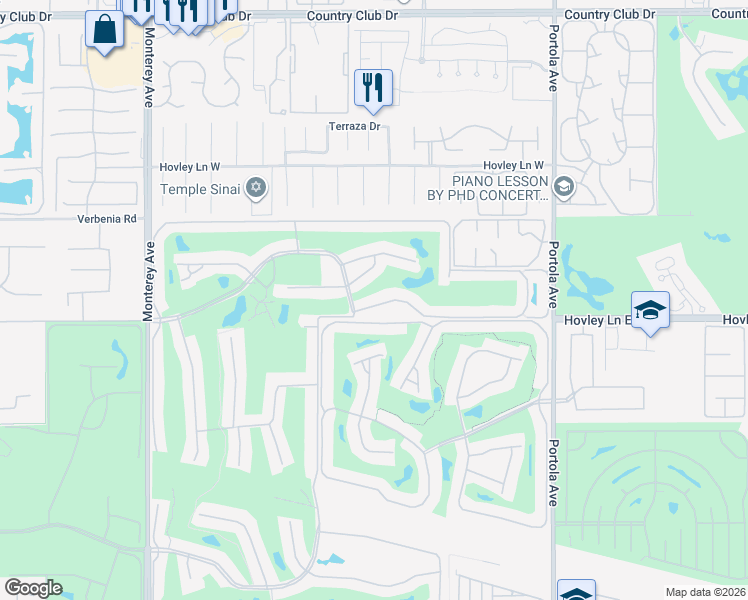 map of restaurants, bars, coffee shops, grocery stores, and more near 314 Sierra Madre South in Palm Desert