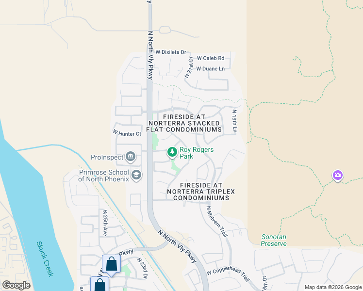 map of restaurants, bars, coffee shops, grocery stores, and more near 28915 North Nobel Road in Phoenix