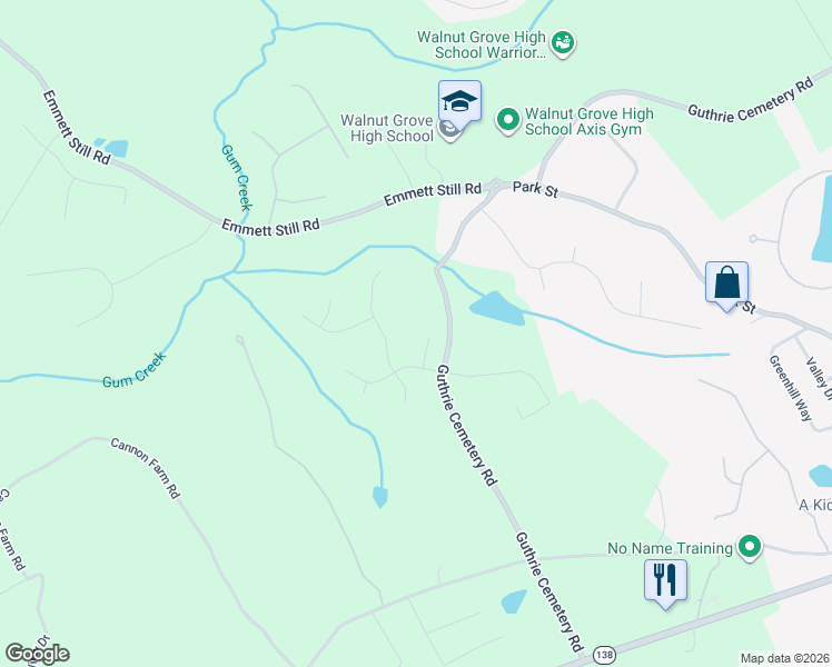 map of restaurants, bars, coffee shops, grocery stores, and more near 2004 Stone Walk in Loganville