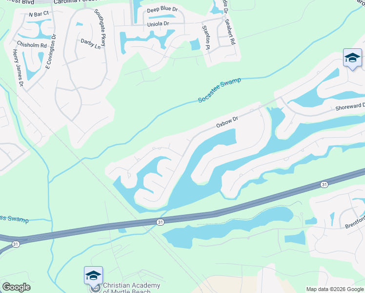 map of restaurants, bars, coffee shops, grocery stores, and more near 3004 Bellfield Court in Myrtle Beach