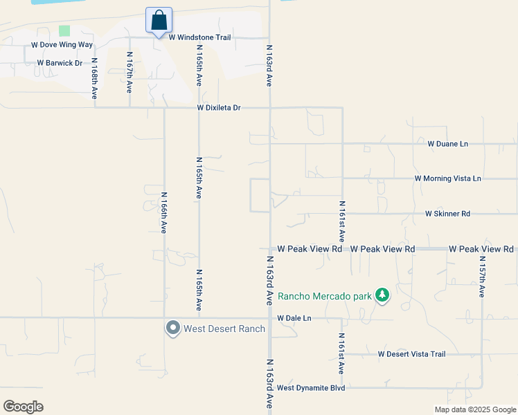 map of restaurants, bars, coffee shops, grocery stores, and more near 16350 West Skinner Road in Surprise