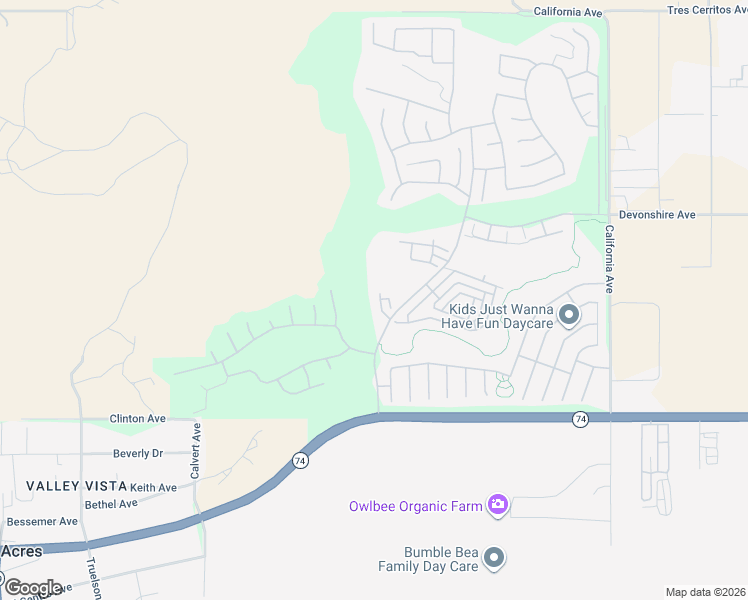 map of restaurants, bars, coffee shops, grocery stores, and more near 233 Eagle Lane in Hemet
