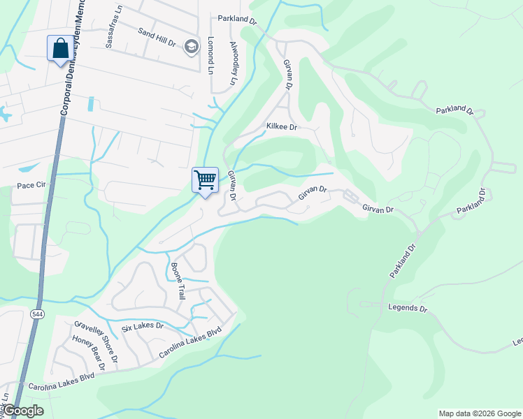map of restaurants, bars, coffee shops, grocery stores, and more near 4484 Girvan Drive in Myrtle Beach