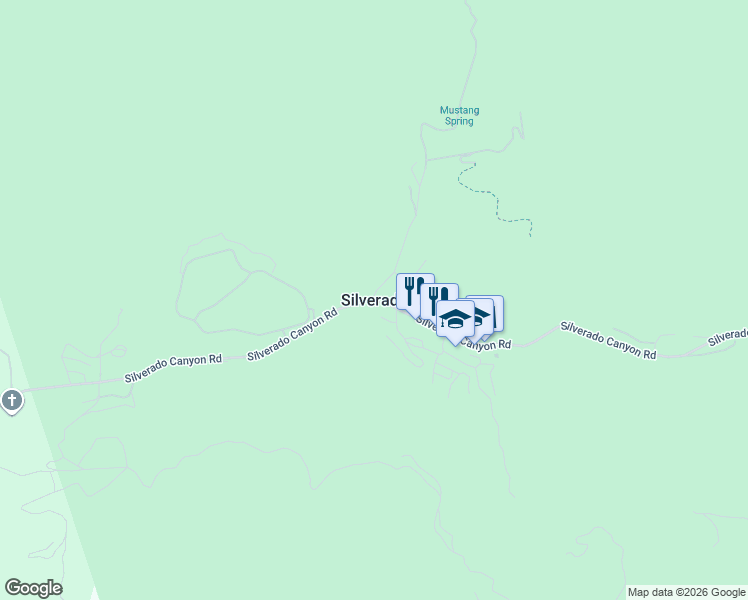 map of restaurants, bars, coffee shops, grocery stores, and more near in Silverado