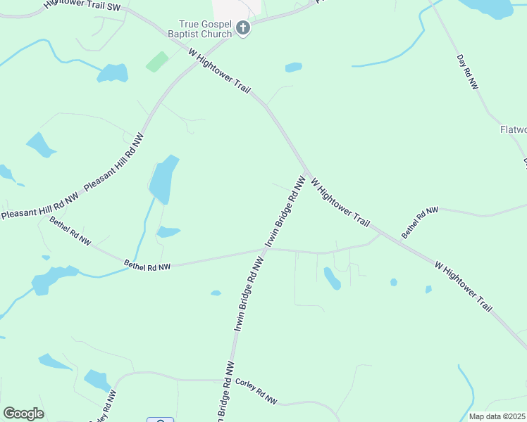 map of restaurants, bars, coffee shops, grocery stores, and more near 3890 Irwin Bridge Road Northwest in Conyers