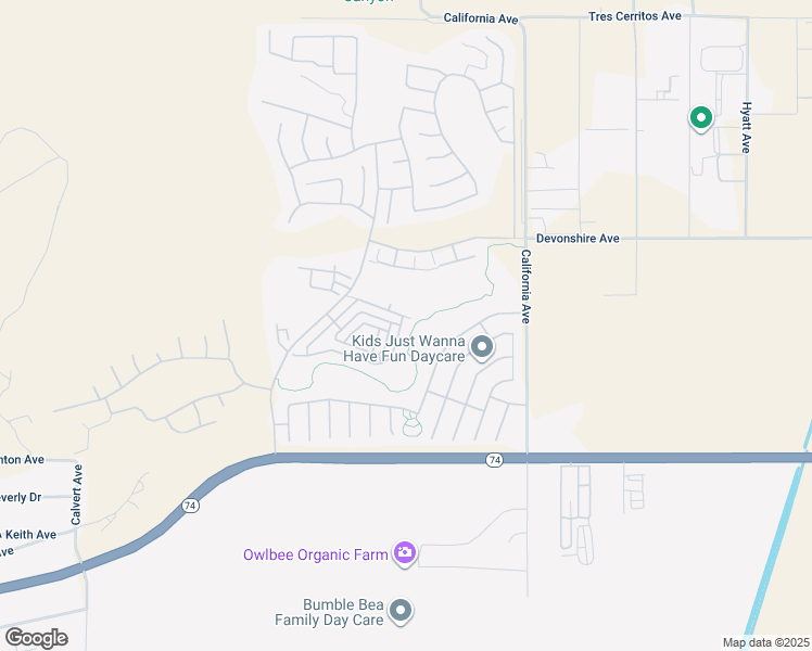map of restaurants, bars, coffee shops, grocery stores, and more near 270 Cog Hill Lane in Hemet