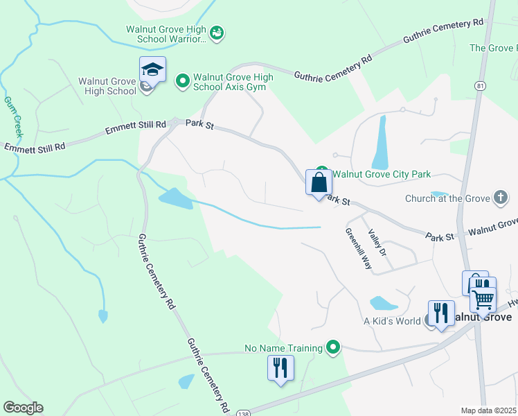 map of restaurants, bars, coffee shops, grocery stores, and more near 640 Magnolia Drive in Loganville