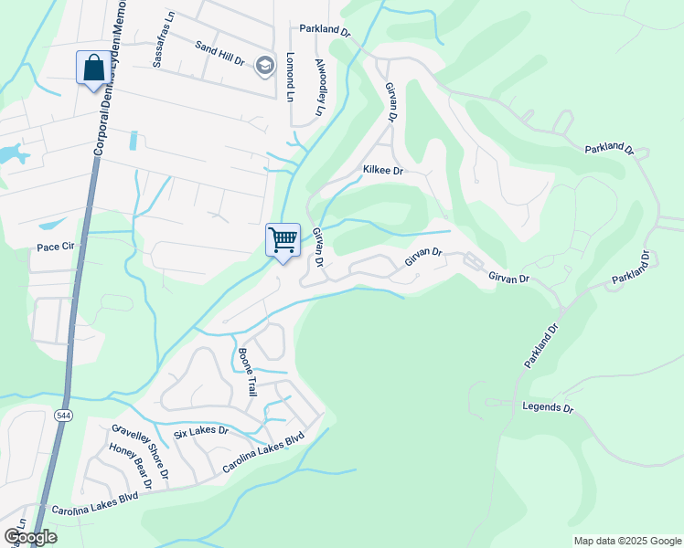 map of restaurants, bars, coffee shops, grocery stores, and more near 4475 Girvan Drive in Myrtle Beach
