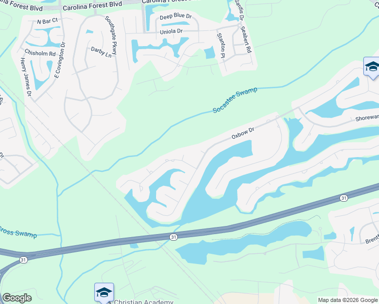 map of restaurants, bars, coffee shops, grocery stores, and more near 3004 Bellfield Court in Myrtle Beach