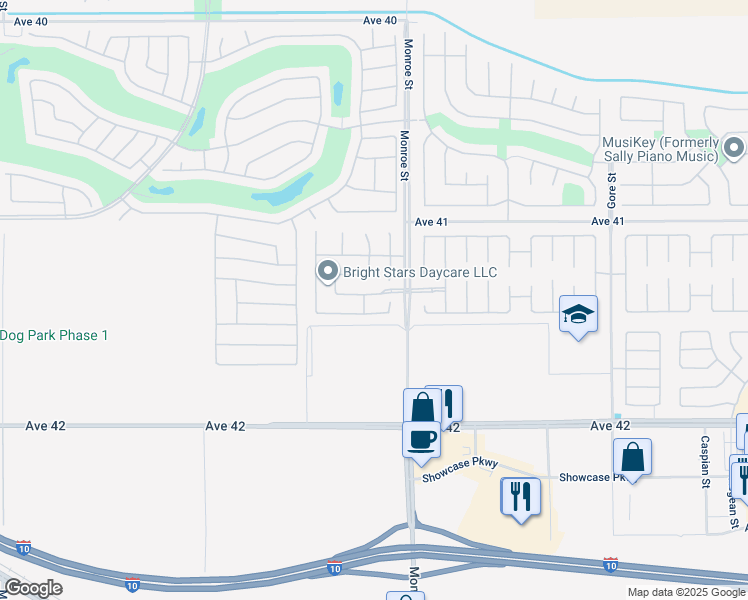 map of restaurants, bars, coffee shops, grocery stores, and more near 81917 Villa Palazzo in Indio