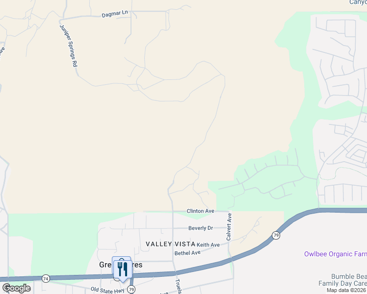 map of restaurants, bars, coffee shops, grocery stores, and more near Juniper Springs Road in Homeland