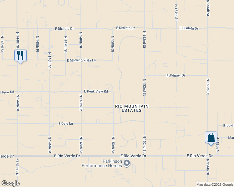 map of restaurants, bars, coffee shops, grocery stores, and more near 28912 North 151st Street in Scottsdale