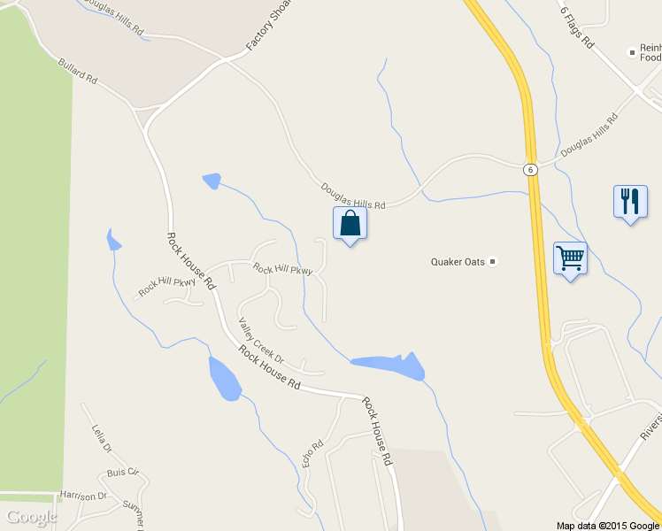 map of restaurants, bars, coffee shops, grocery stores, and more near 1978 Round Ridge Circle in Lithia Springs