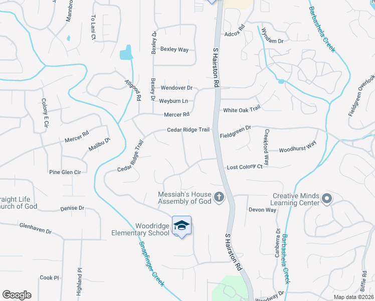 map of restaurants, bars, coffee shops, grocery stores, and more near 1498 Spruce Ridge Way in Stone Mountain