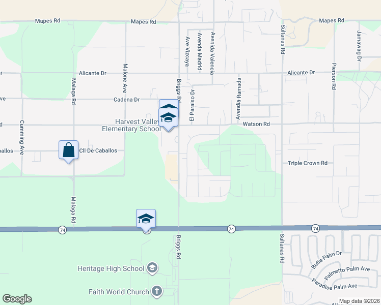 map of restaurants, bars, coffee shops, grocery stores, and more near 25492 Sedona Lane in Homeland