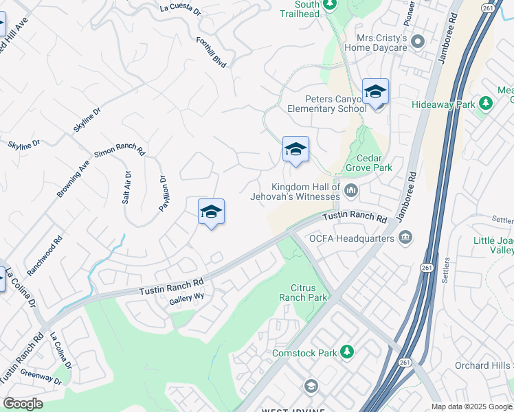 map of restaurants, bars, coffee shops, grocery stores, and more near 11755 Collar Avenue in Tustin