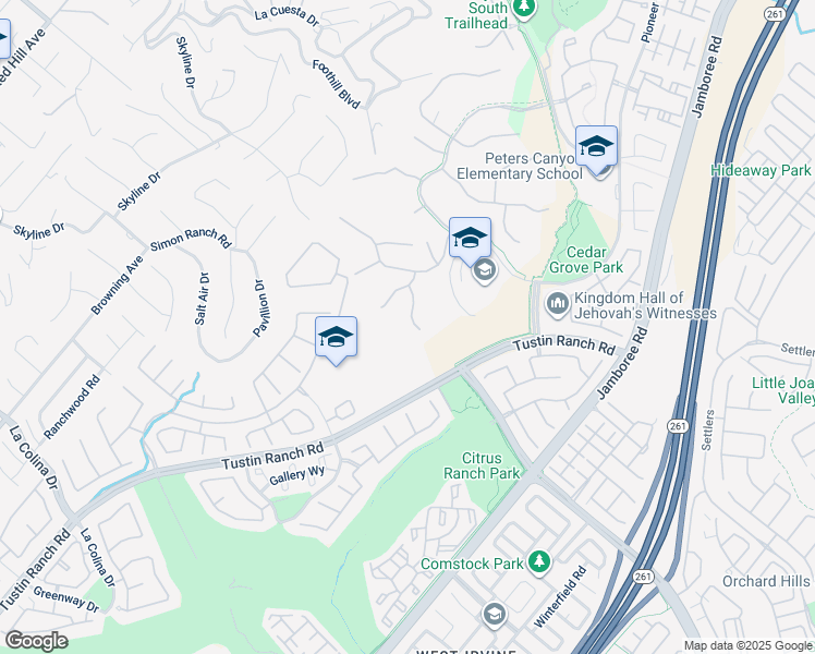 map of restaurants, bars, coffee shops, grocery stores, and more near 11755 Collar Avenue in Tustin