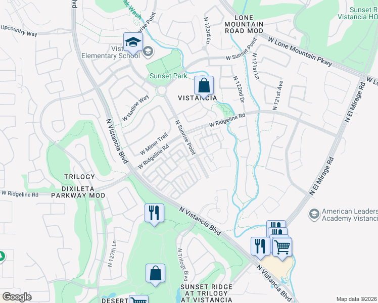 map of restaurants, bars, coffee shops, grocery stores, and more near 29055 North 124th Drive in Peoria
