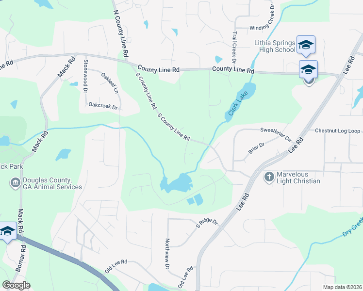 map of restaurants, bars, coffee shops, grocery stores, and more near 2795 Herring Place in Lithia Springs