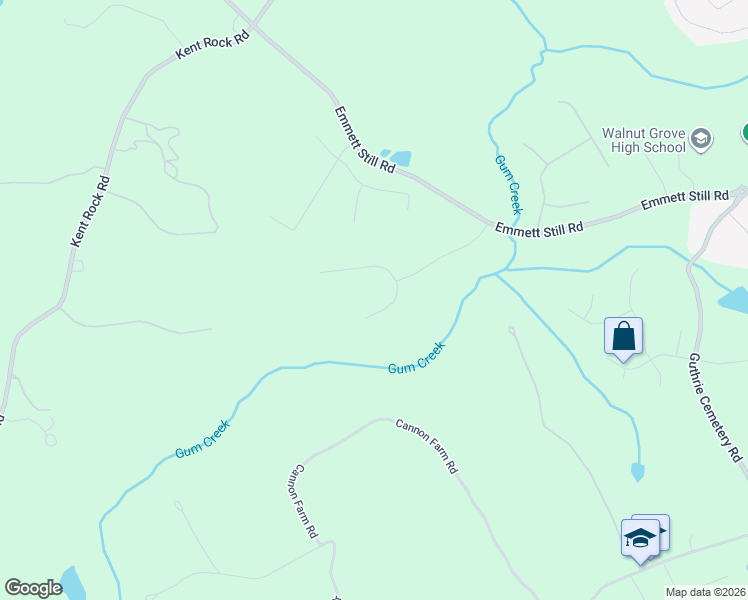 map of restaurants, bars, coffee shops, grocery stores, and more near 5200 Gum Creek Court in Loganville