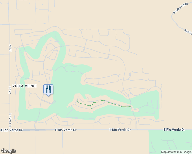 map of restaurants, bars, coffee shops, grocery stores, and more near 17856 East Paria Canyon Drive in Rio Verde