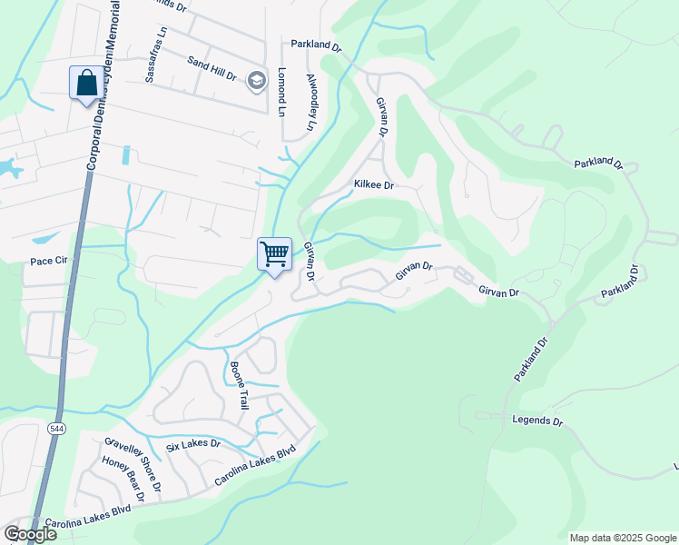 map of restaurants, bars, coffee shops, grocery stores, and more near 4435 Montrose Lane in Myrtle Beach