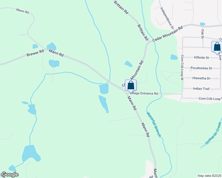 map of restaurants, bars, coffee shops, grocery stores, and more near 2133 Mann Road in Douglasville