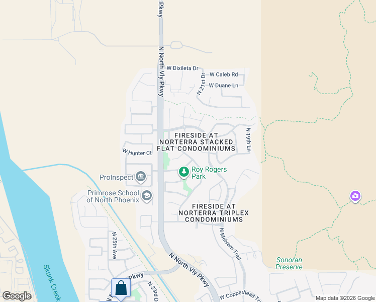 map of restaurants, bars, coffee shops, grocery stores, and more near 28915 North Nobel Road in Phoenix