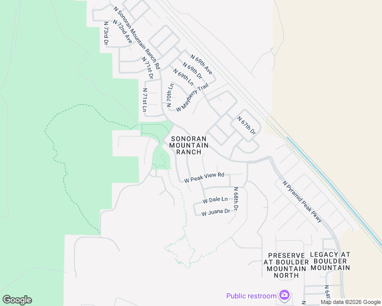 map of restaurants, bars, coffee shops, grocery stores, and more near 29150 North 70th Avenue in Peoria