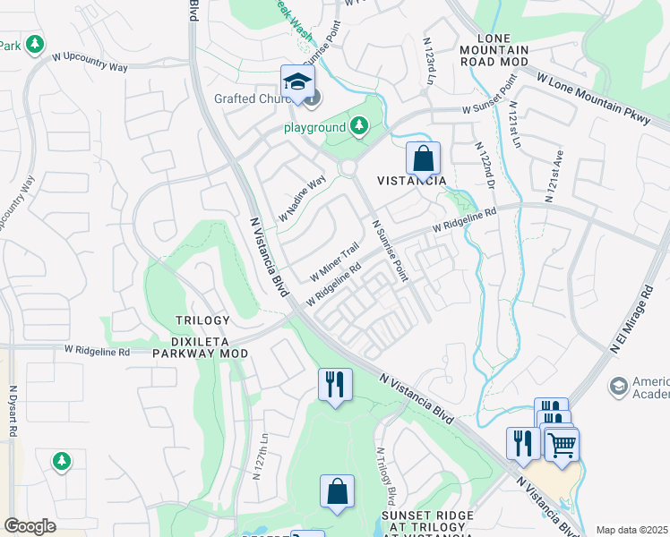 map of restaurants, bars, coffee shops, grocery stores, and more near 12611 West Miner Trail in Peoria