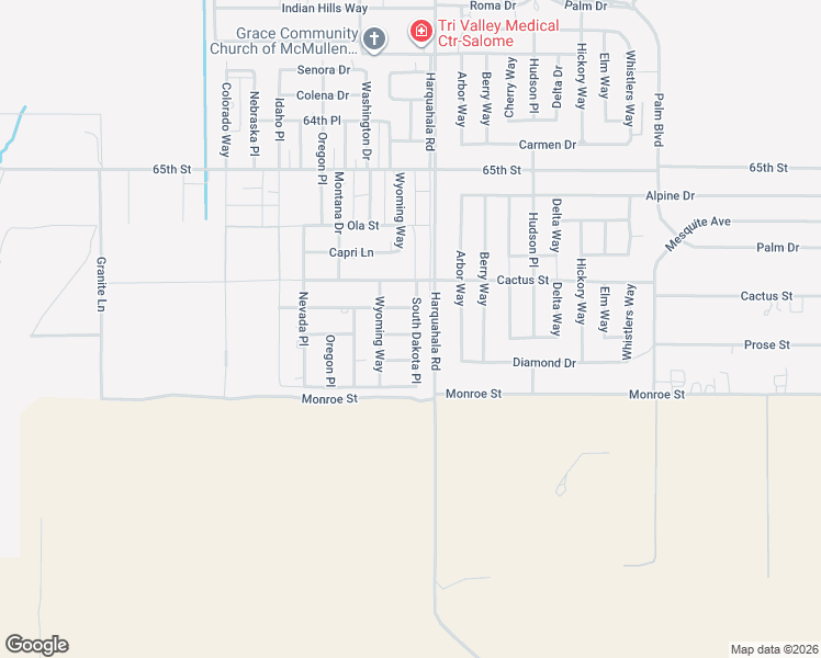map of restaurants, bars, coffee shops, grocery stores, and more near 66800-66998 Prose Dr in Salome