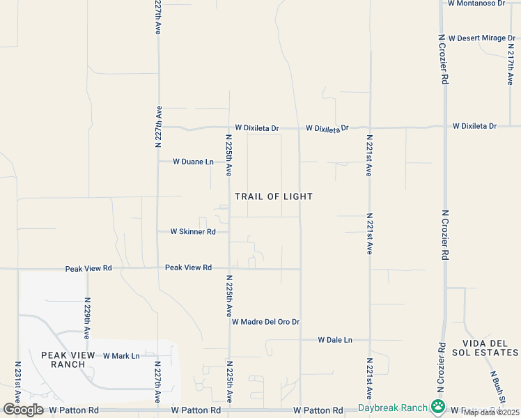 map of restaurants, bars, coffee shops, grocery stores, and more near 22411 West Bobwhite Way in Wittmann