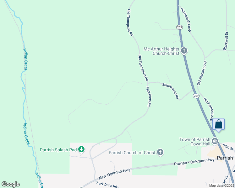 map of restaurants, bars, coffee shops, grocery stores, and more near 1299 Stephenson Road in Parrish