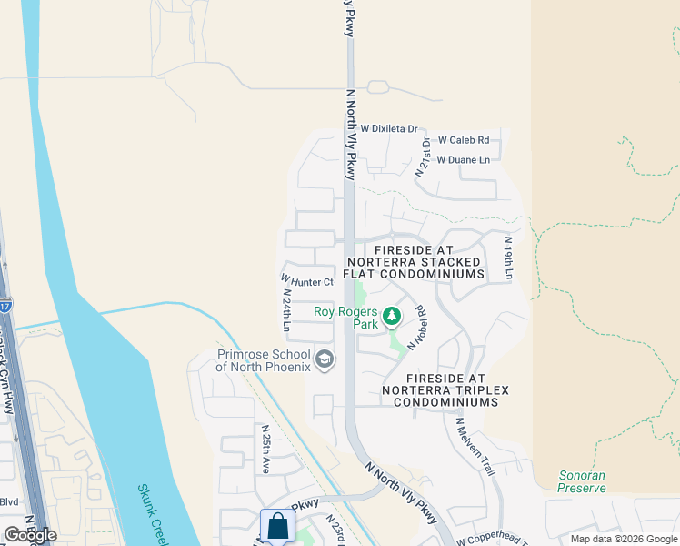 map of restaurants, bars, coffee shops, grocery stores, and more near 29125 North 23rd Drive in Phoenix