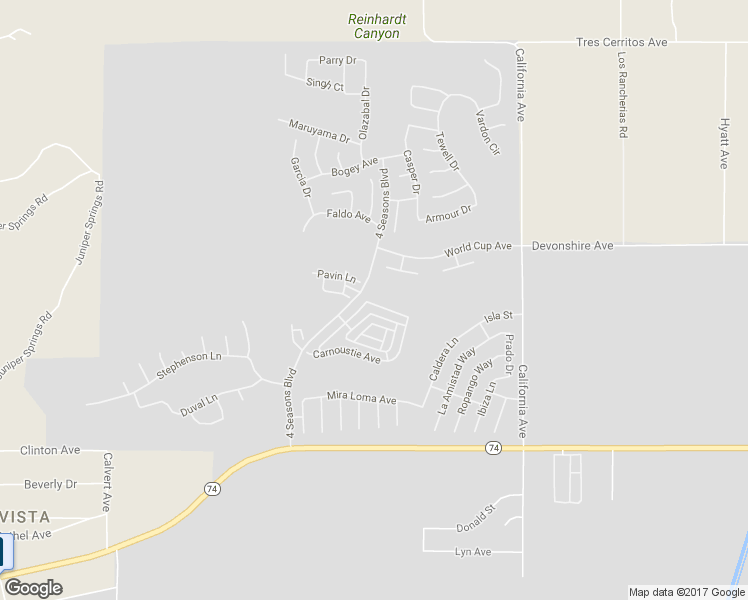 map of restaurants, bars, coffee shops, grocery stores, and more near 8120 Bay Hill Avenue in Hemet