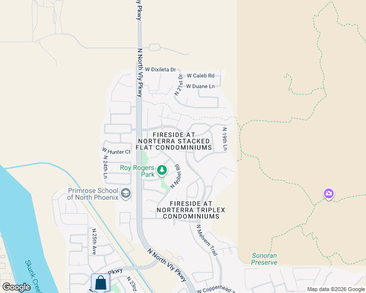 map of restaurants, bars, coffee shops, grocery stores, and more near 2110 West Tallgrass Trail in Phoenix