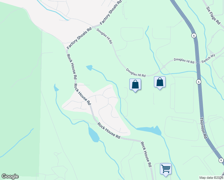 map of restaurants, bars, coffee shops, grocery stores, and more near 2013 Rolling Rock Court in Lithia Springs