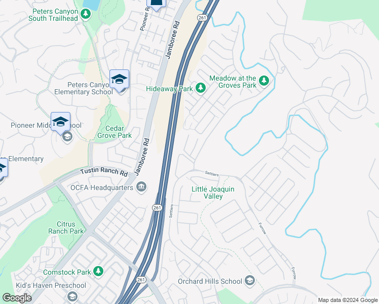 map of restaurants, bars, coffee shops, grocery stores, and more near in Irvine